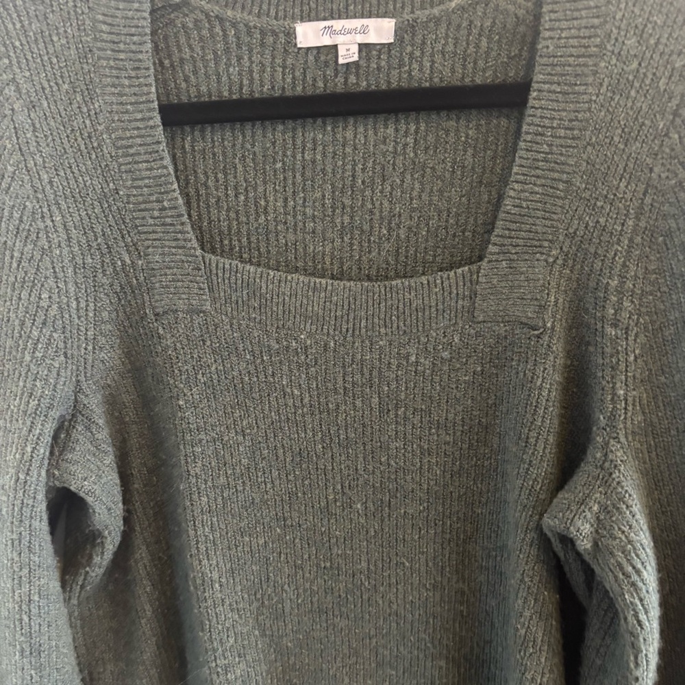 Madewell Melwood Square-Neck Pullover Sweater in Coziest Yarn - Picture 5 of 6